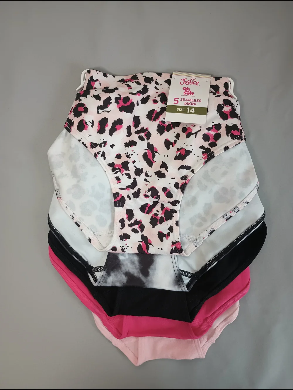 Justice Oh So Soft Girls' Seamless Bikini Underwear